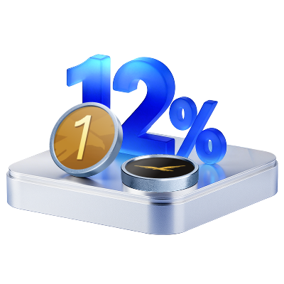 Faça hold de USD1 e ganhe até 12% de APR